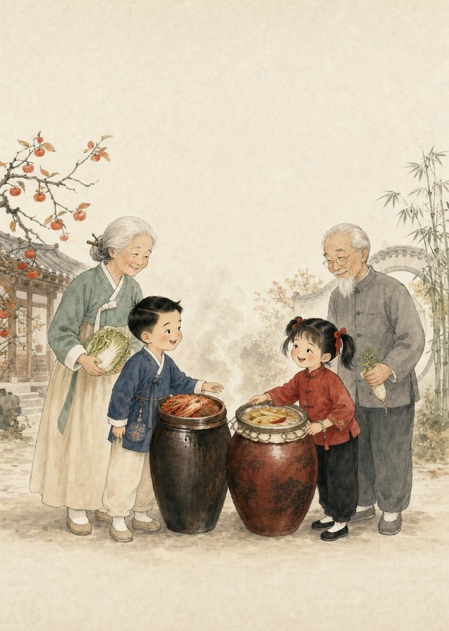 빨간 항아리 두 개